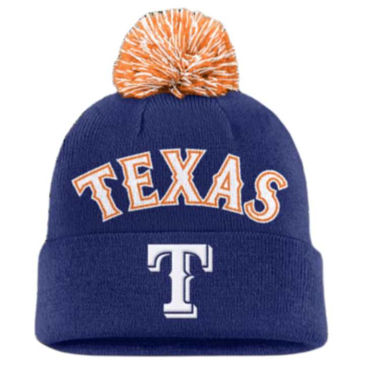 Nike Nike Texas Rangers Peak Men's Nike Mlb Cuffed Pom Beanie