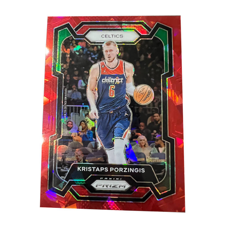 PANINI Celtics, Porzingis, Unicorn Prizz, Red Ice Fold, Player Card, Rare Card Sports Cards 1 Pc