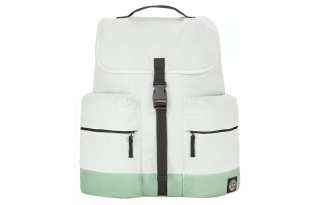 STONE ISLAND Linen Nylon Backpack Men's Light Green