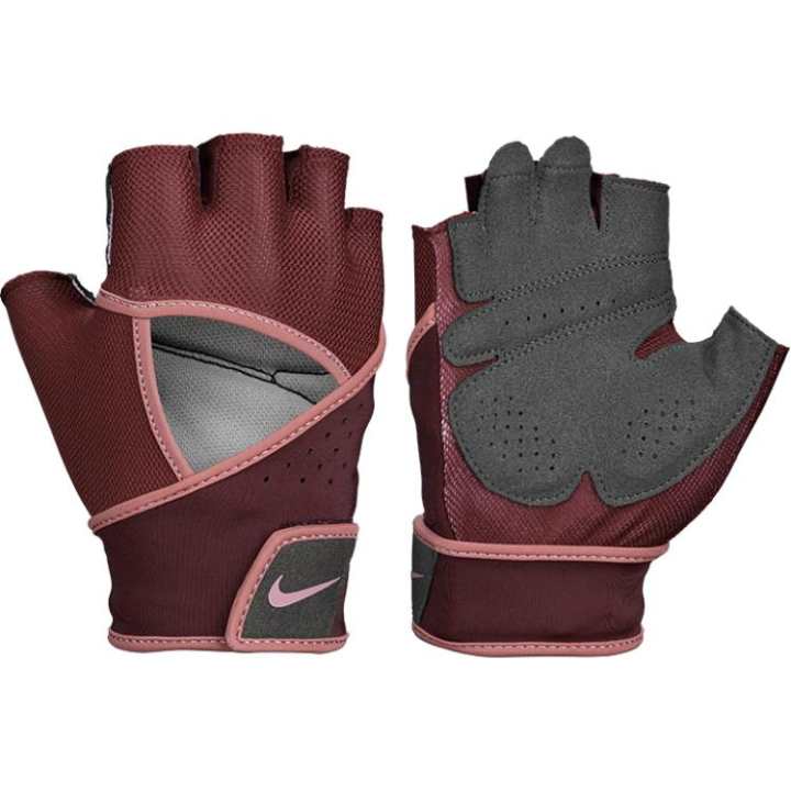 Nike Nike Weightlifting Belts & Gym Gloves Abrasion Resistant Dark Red Polyester, Polyamide Women's