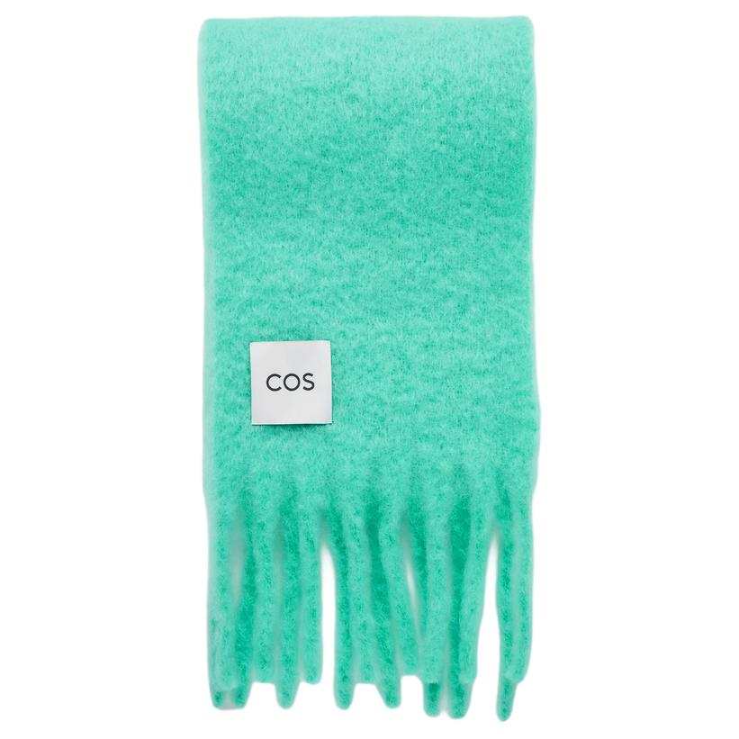 COS Mohair Knit Scarves Women's Green