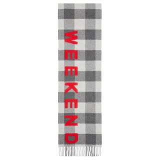 MaxMara Wool Knit Scarves Women's Gray