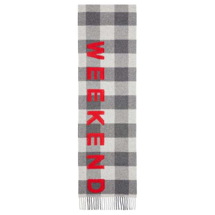MaxMara MaxMara Wool Knit Scarves Women's Gray