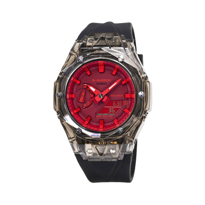 CASIO CASIO Unisex Liquid Crystal/Analog Dual Display Series Red Watch