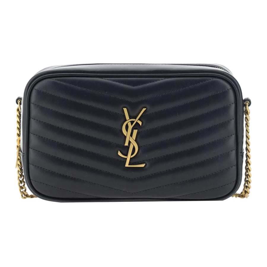SAINT LAURENT Calfskin Crossbody Bag, Shoulder Bag Small Women's Black