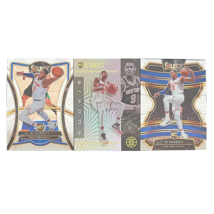 PANINI 2019 20 SELECT Rising Stars RC RJ Barrett, Knicks, 3 Piece Set, Player Card, Card Product Access Sports Cards