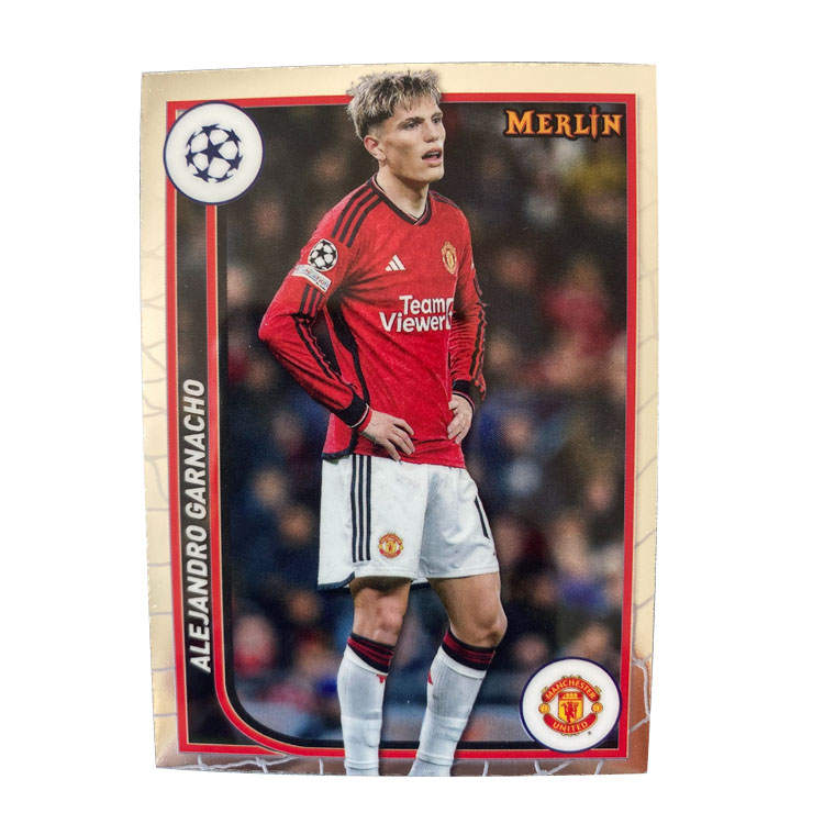Topps 23 24 Merlin Chrome Manchester United, Garnacho, Pu Ka, Star Card, Card Quality Universal Sports Cards 1 Pc