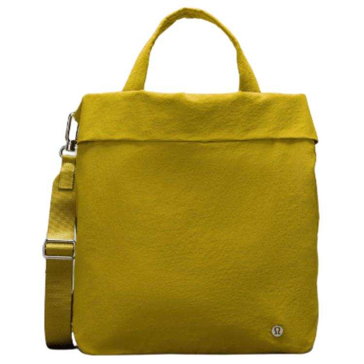 Lululemon On My Level Polyester Shoulder Bag, Crossbody Bag, Handbag Women's Gold Plated Yellow