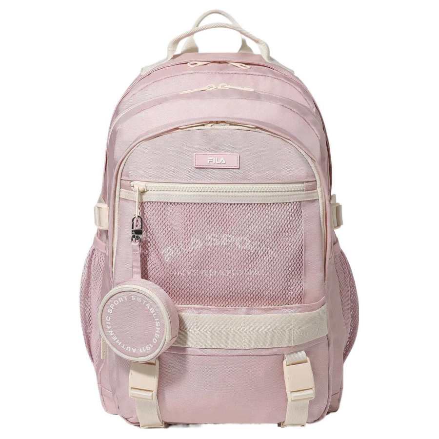 FILA FILA Zip Closure Polyester Backpack Regular Unisex Light Pink