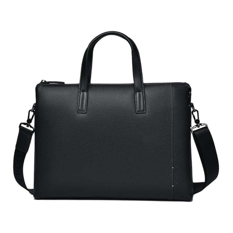 SEPTWOLVES SEPTWOLVES Top Grain Cow Leather Briefcase Large Men's Black