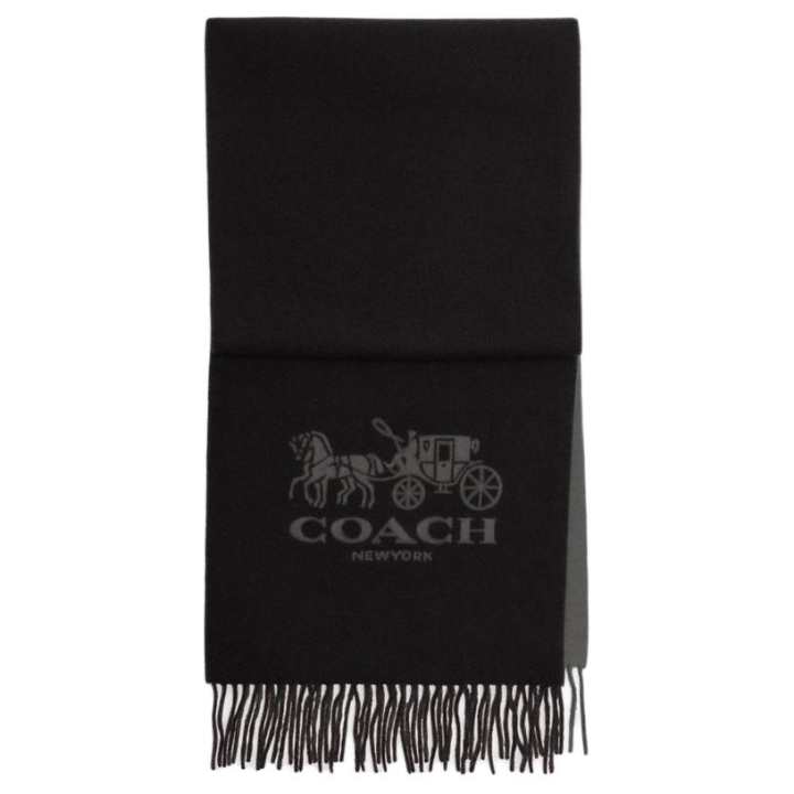 COACH COACH Cashmere Knit Scarves Unisex Black