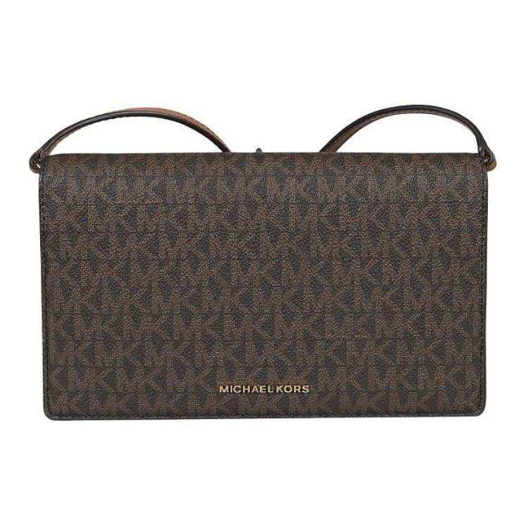 MICHAEL KORS Jet Set PVC Crossbody Bag, Shoulder Bag Medium Women's Brown