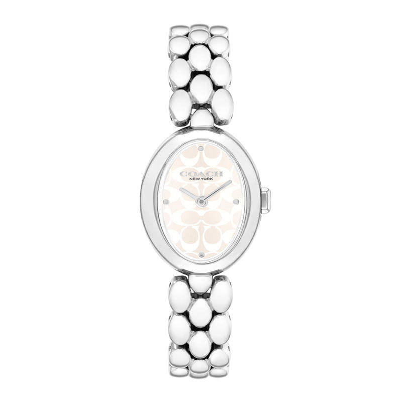 COACH Sammy Wrist Watches Quartz Movement Stainless Steel Strap White Dial Women's Watch