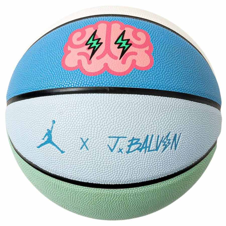 Jordan Jordan x J Balvin Pu Basketball Blue White Green Size 7 Ball Training Unisex