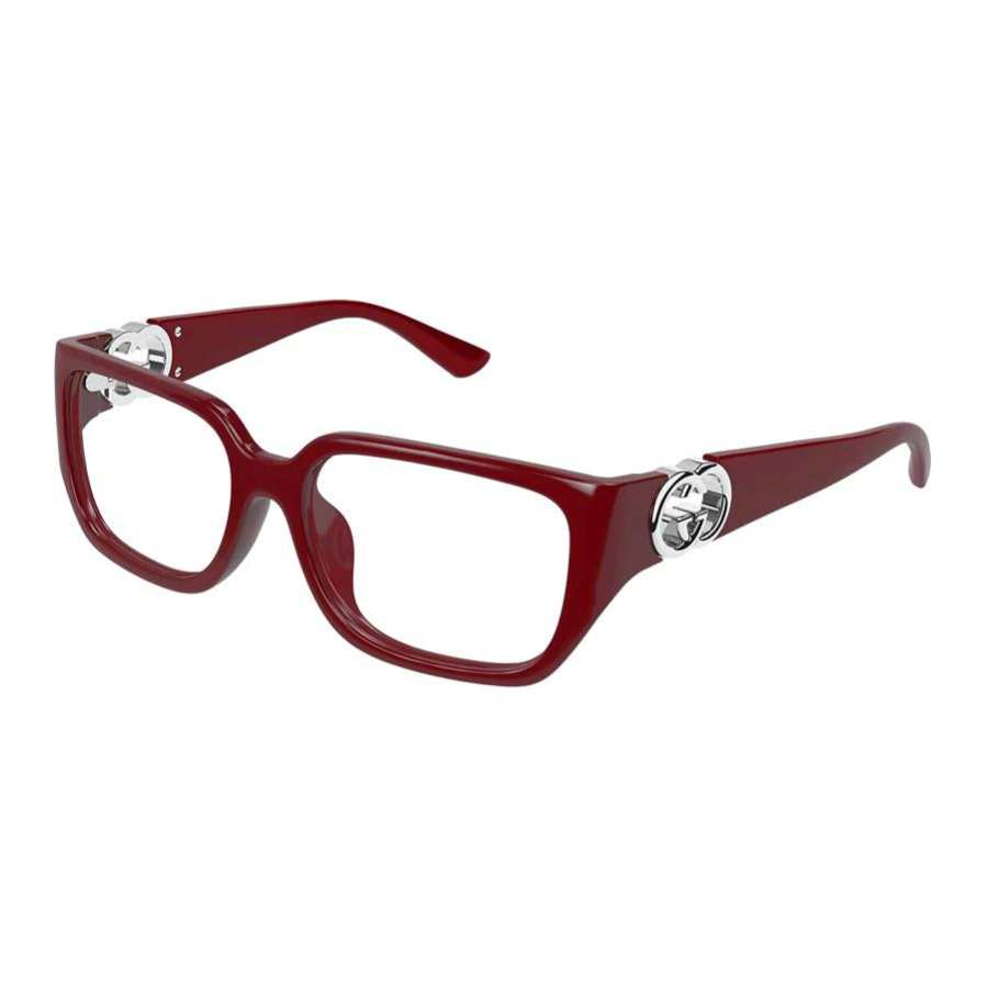 GUCCI GUCCI Square Eyeglass Frames Women's Red