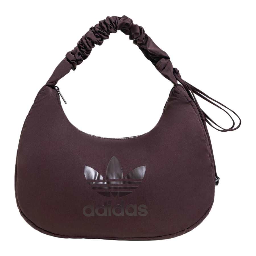 Adidas Originals Adidas Polyester Cloud Bag, One Shoulder Handbag Regular Unisex Dark Gray Brown