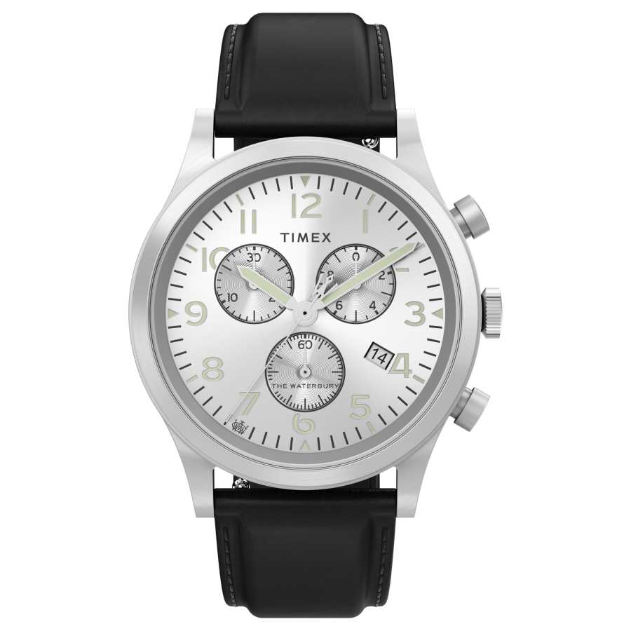 TIMEX Waterbury Wrist Watches Quartz Movement Silver Dial Unisex