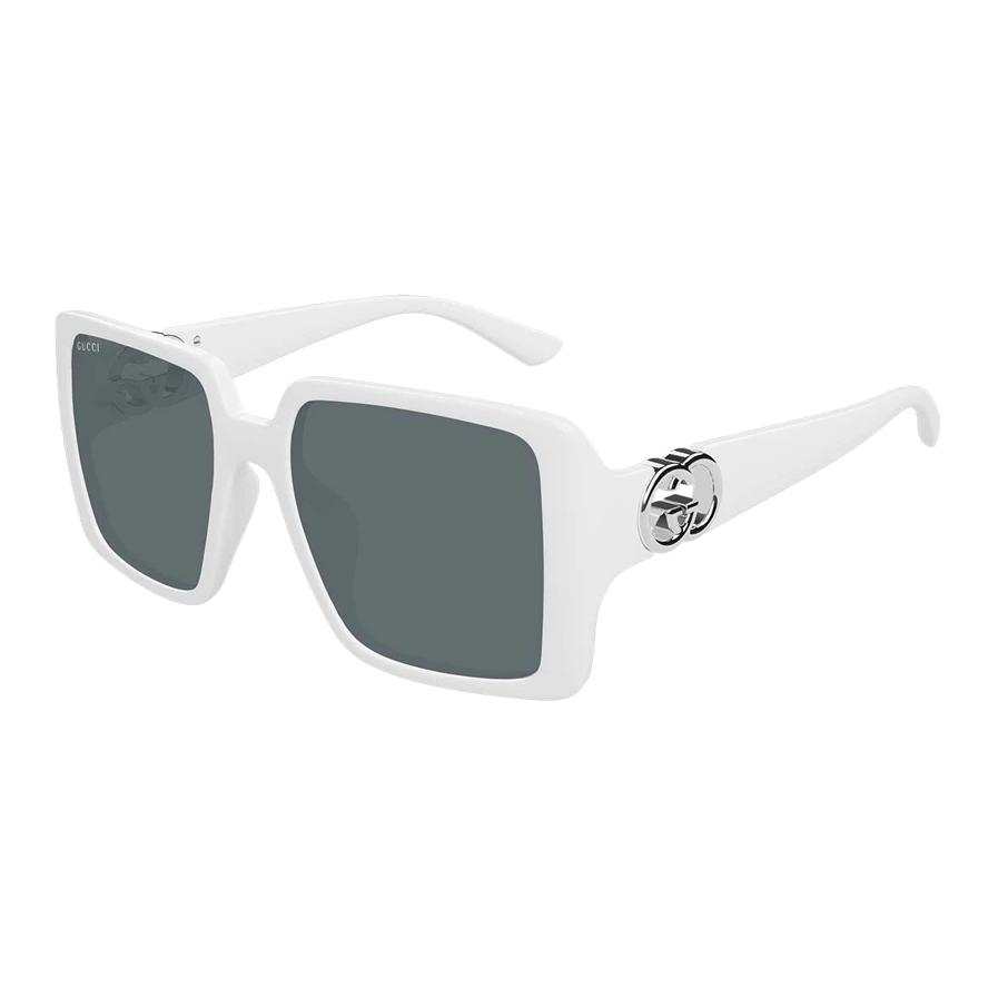 GUCCI Square Sunglasses Women's White