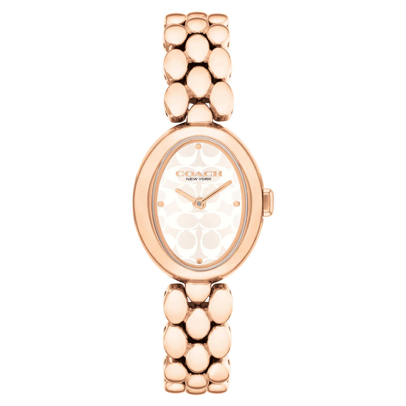 COACH Sammy Wrist Watches Quartz Movement Stainless Steel Strap White Dial Women's Watch 30m Waterproof