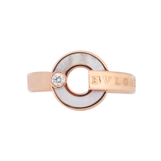 BVLGARI Series 18K Rose Gold Rings Women's