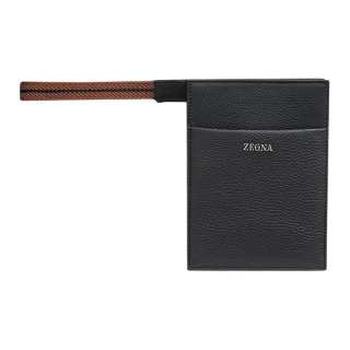 Ermenegildo Zegna Leather Clutch Mini Men's Black