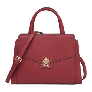 YEARCON Leather One Shoulder Handbag Large Women's Burgundy