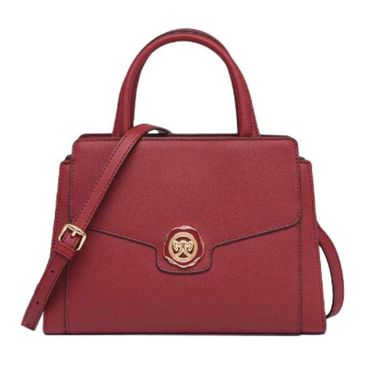 YEARCON Leather One Shoulder Handbag Large Women's Burgundy