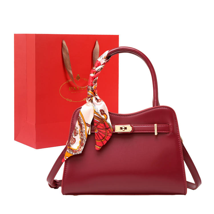 PAYOT Synthetic Leather Handbag One Shoulder Crossbody Women's Burgundy