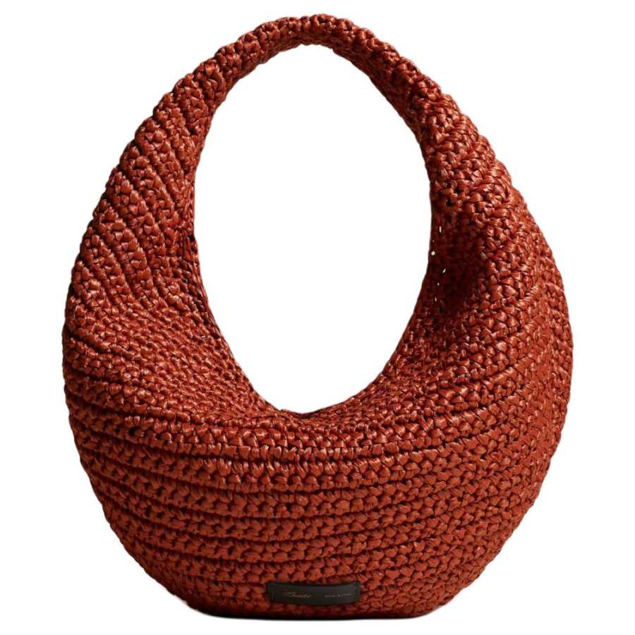 KHAITE Raffia Woven Handbag, Shoulder Bag Medium Women's Brown