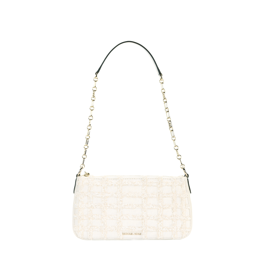 MICHAEL KORS Empire Fabric Handbag, Shoulder Bag Medium Women's White
