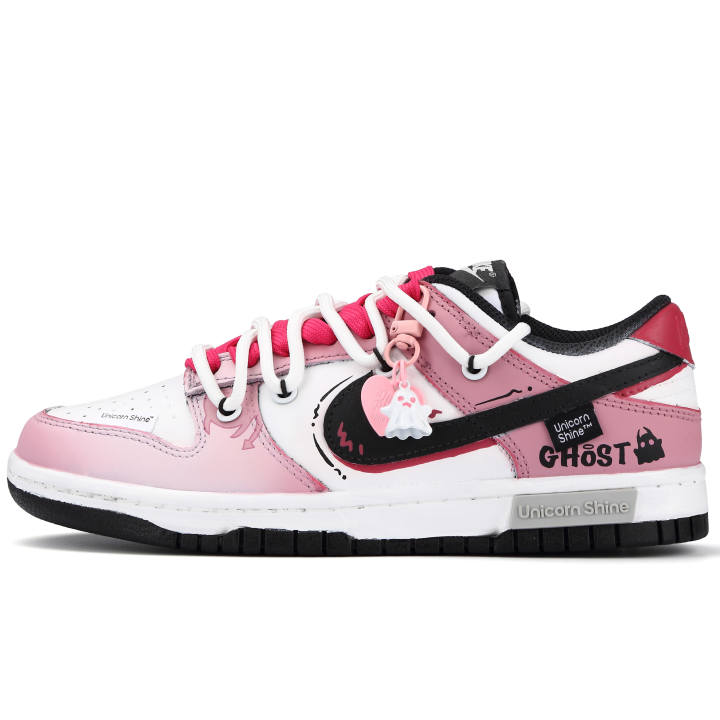 Nike Nike Dunk Berry Ghost Slip Resistant Abrasion Resistant Low top Skateboard Shoes Women's Black Pink