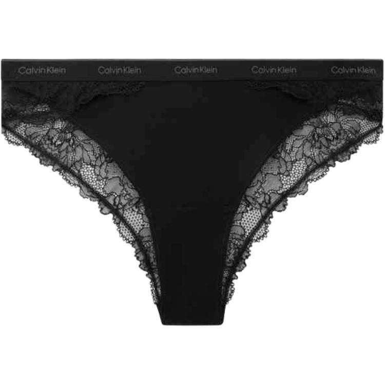 CALVIN KLEIN Modern Gravity Band Thong Women's 1 Pack Space Black