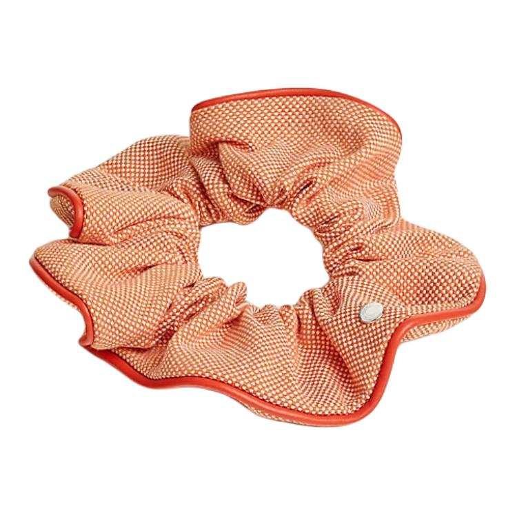 HERMES Claudia Plein Air Cotton Hair Ties Women's Orange