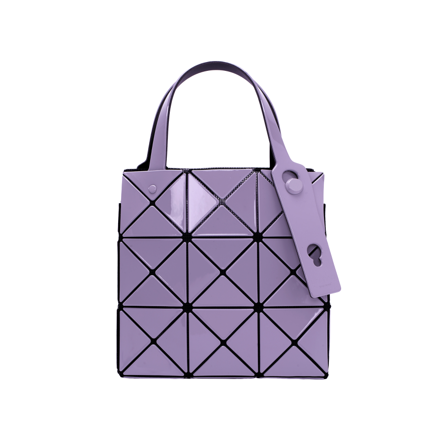 ISSEY MIYAKE Polyvinyl Chloride Resin Handbag Women's Lavender