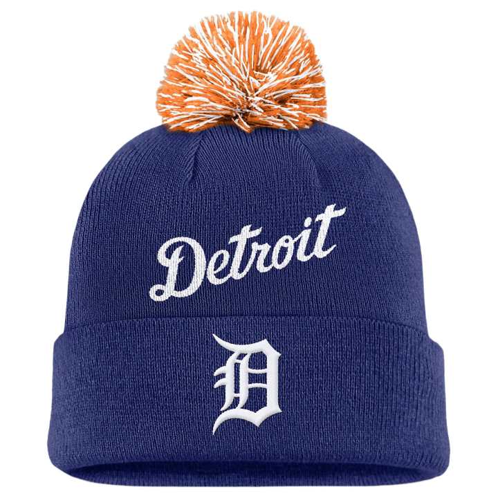 Nike Nike Detroit Tigers Peak Men's Nike Mlb Cuffed Pom Beanie