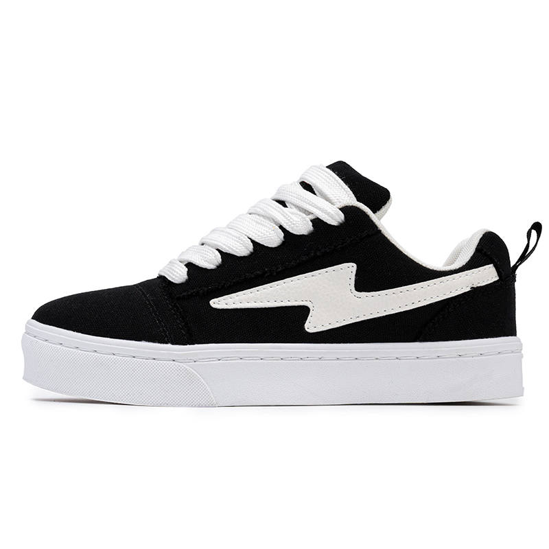 WELKIN&WZWJ Abrasion Resistant Lightweight Breathable Slip Resistant Low top Skateboard Shoes Unisex Black