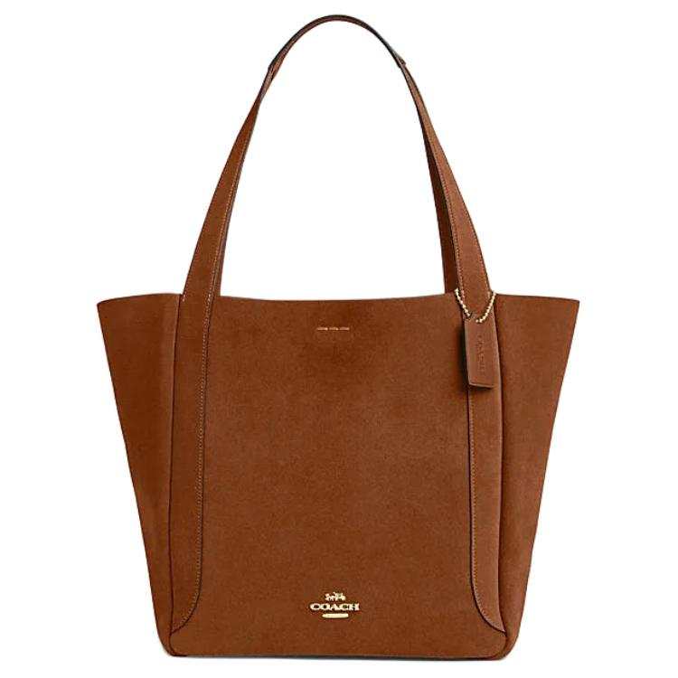 COACH Hadley Cow Leather Tote Bag, Shopping Bag, Shoulder Bag, Handbag Large Women's Yellow Ochre