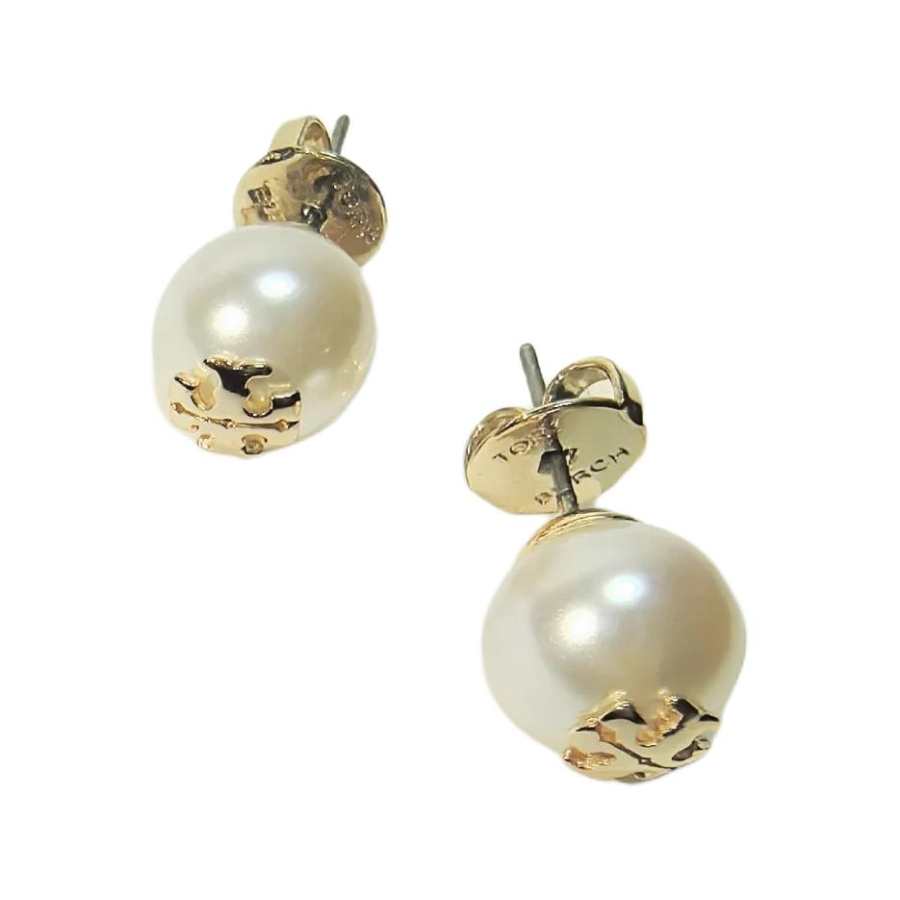 TORY BURCH Tory Burch Crystal Pearl Stud Earrings