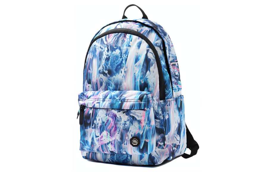 Li-Ning Li Ning Polyester Backpack Regular Unisex Blue Floral