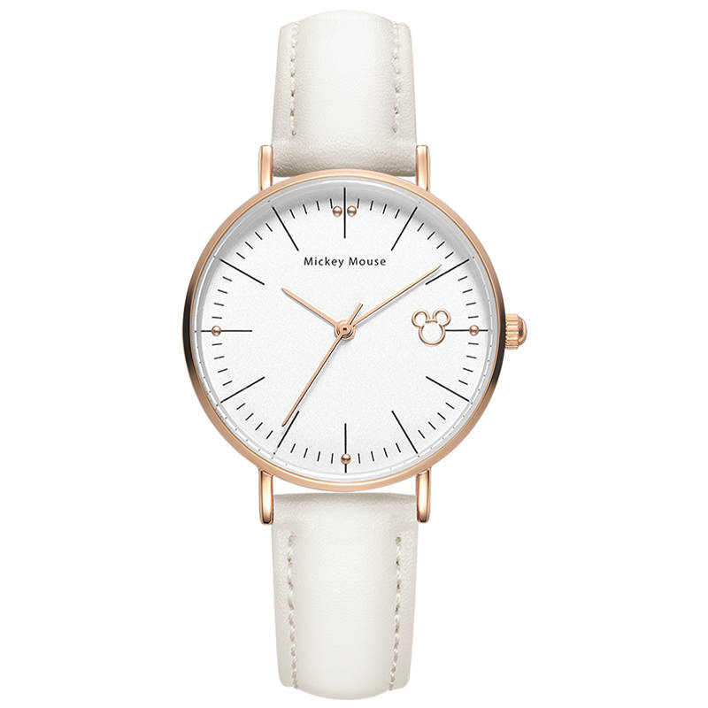 Disney Mickey Mouse Quartz Movement Watch Women's Watch White Dial
