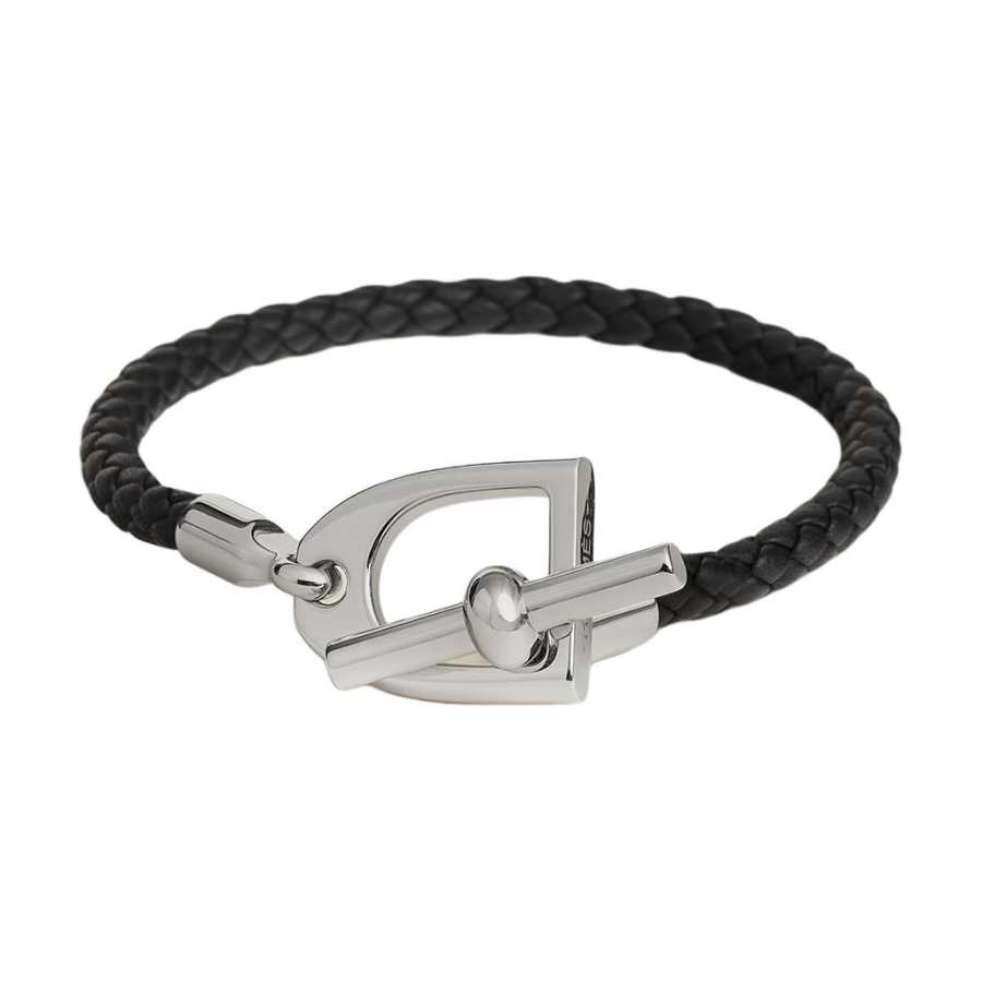 HERMES HERMES Etrier Bracelets Unisex Black
