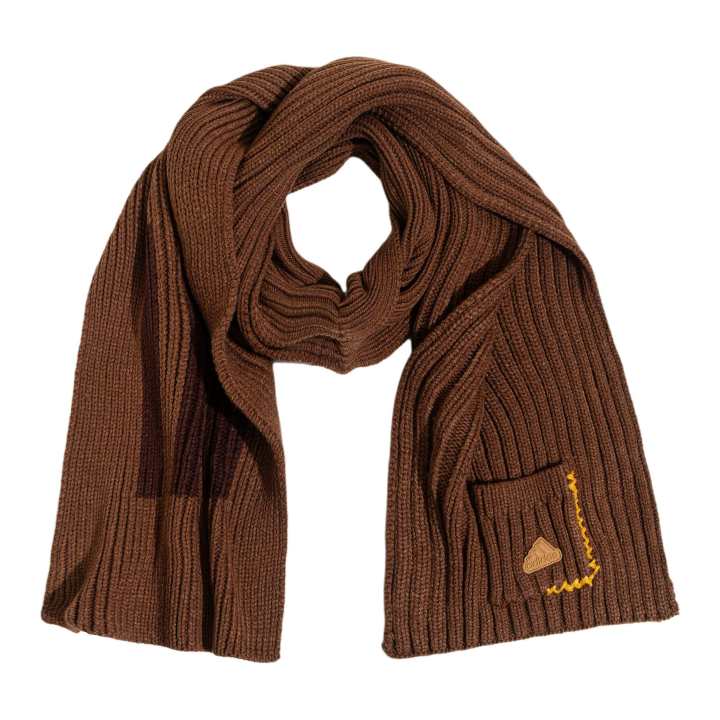 Adidas Adidas Acrylic Knit Scarves Unisex Brown