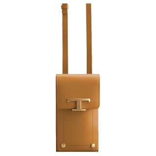 TOD'S Leather Cell Phone Pouch Women's Brown