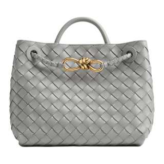 Bottega Veneta Intrecciato Sheepskin Shoulder Bag, Crossbody Bag, Handbag Small Women's Silver