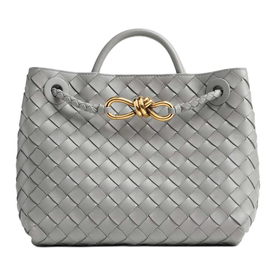 Bottega Veneta Bottega Veneta Intrecciato Sheepskin Shoulder Bag, Crossbody Bag, Handbag Small Women's Silver
