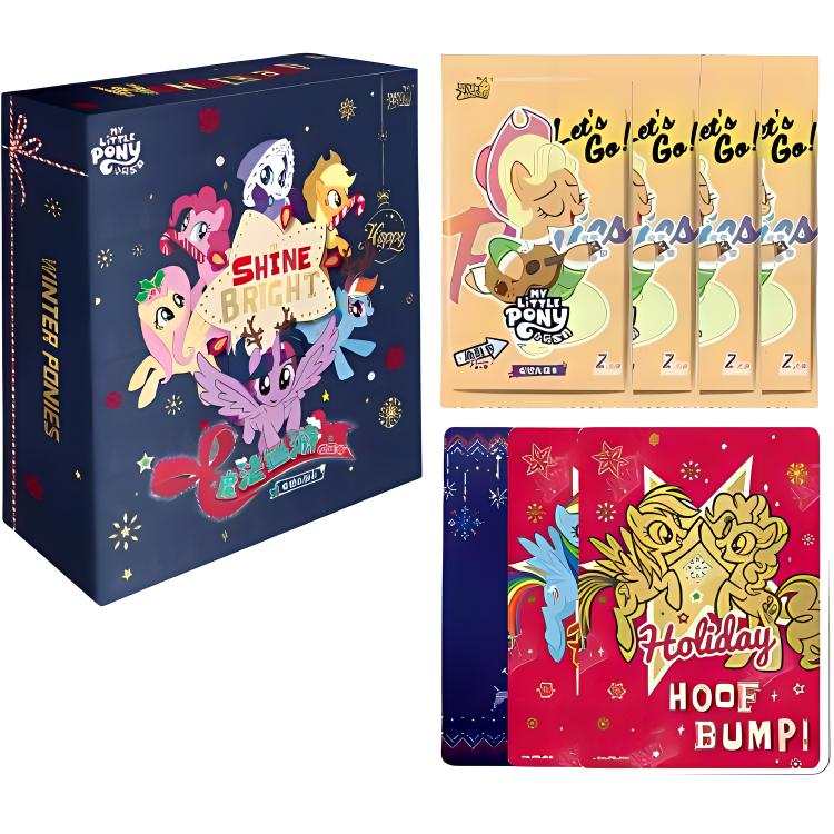 KAYOU My Little Pony 4 Grid Photo Album, Large Capacity Magic Cruise Card Accessories 160 Pcs