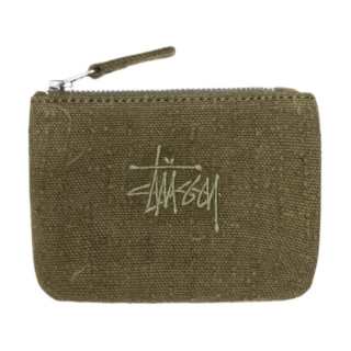 Stussy Needle Punch Coin Pouch Olive