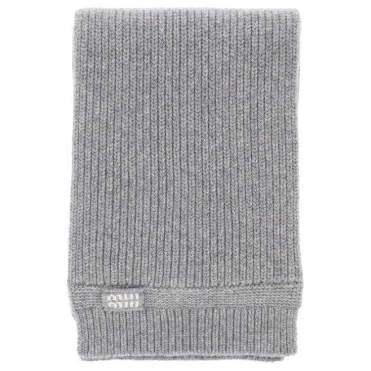 MIU MIU Virgin Wool Snoods Women's Gray