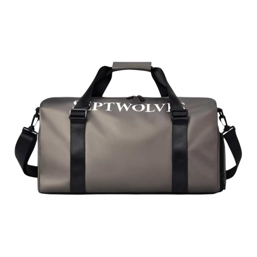 SEPTWOLVES SEPTWOLVES Fabric Travel Bag Men's Coffee/Black