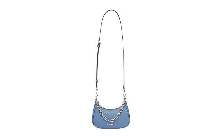 MICHAEL KORS Cow Leather Crossbody Bag, Shoulder Bag Mini Women's Blue
